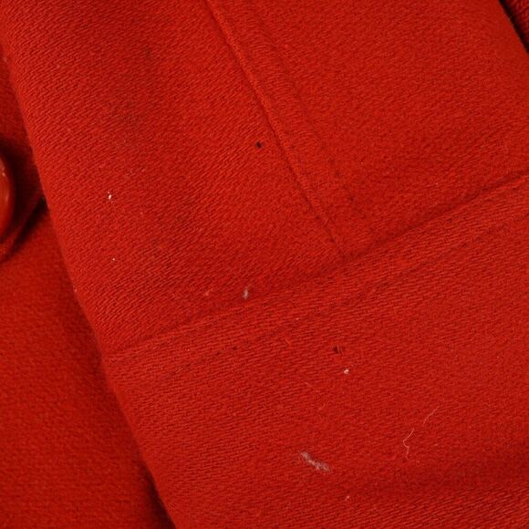 Divided by H&M Red Three Button and Zipped Long Sleeve Hooded Wool Jacket Size 4 - Picture 10 of 16